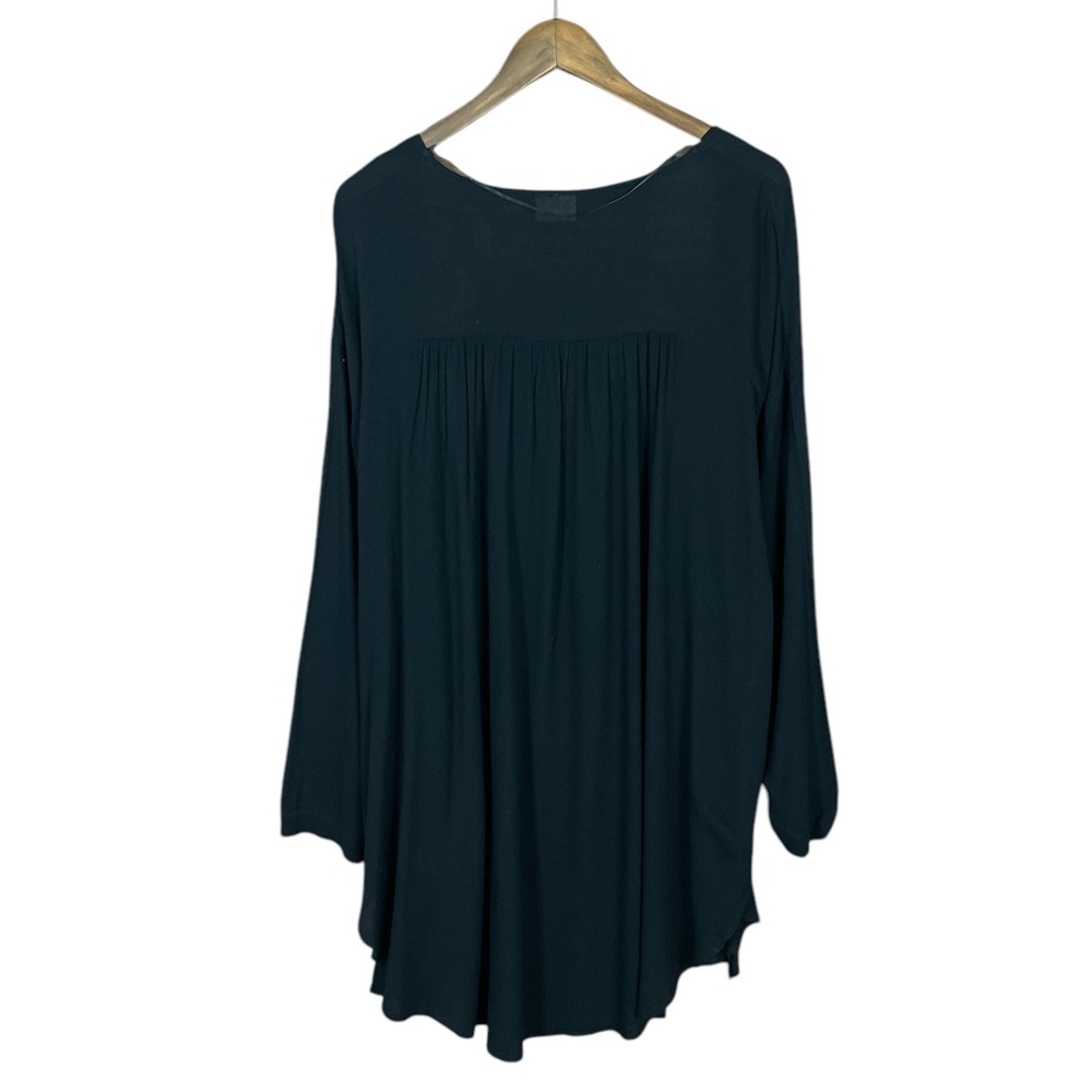 H.I.P | Basic Open Cardigan Layering Black Rounded Hemline - Picture 5 of 6